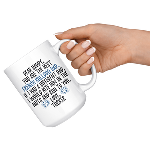 Personalized French Bulldog Tucker Daddy Coffee Mug (15 oz)