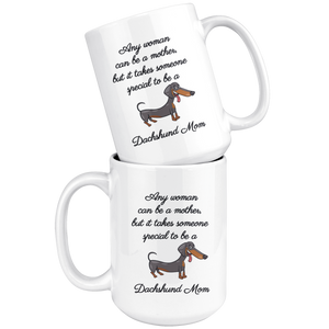 Dachshund Coffee Mug Set - Mom - Matching Dachshund Wiener Mugs - World's Best Mother - Great Gift For Couple Dachshund Owners (15 oz) - Freedom Look