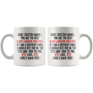 Personalized Best Black Labrador Dog Mom Coffee Mug (11 oz)