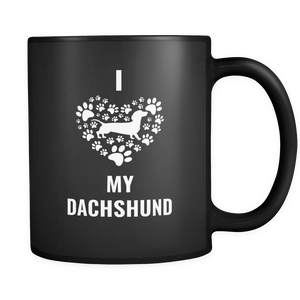 I Love My Weiner Dog Mug - Doxin Dog Stuff - Weeny Dog Lovers - Great Gift For Daschund Owner - Freedom Look