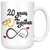 20th Wedding Anniversary Gift For Him And Her, 20th Anniversary Mug For Husband & Wife, Married For Twenty Years, 20 Years Together With Her (15 oz )