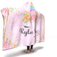 Personalized Unicorn Hooded Blanket - Rylee Ann