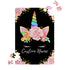 Personalized Unicorn Black Jigsaw Puzzle for Kids Christmas Birthday Gift
