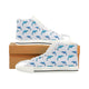 High & Low Top Blue Dolpins Canvas Shoes - Freedom Look