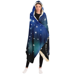 Personalized Aries Horoscope Zodiac Star Sign Hooded Blanket