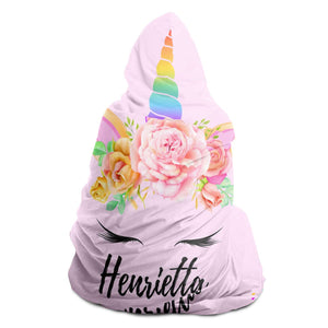 Henrietta - Personalized Unicorn Hooded Blanket