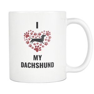 I Love My Weiner Dog Mug - Weeny Dog Lovers - Great Gift For Daschund Owner - Freedom Look