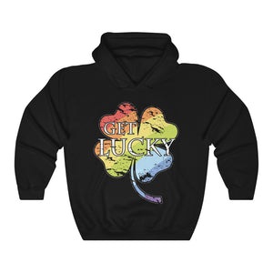 Get Lucky Patrick's Day St Patrick Rainbow Unisex Hoodie Hooded Sweatshirt