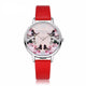 Modern Leather Flower & Butterfly Wrist Watch - Freedom Look