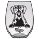 Major - Boxer Dog Stemless Wine Glass