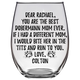 Rachael Colton Dobermann Mom Stemless Wine Glass