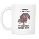 Weiner Dog Heat Sensitive Mug - Color Changing Weiner Dog Mug - Perfect Gift For Wiener Owner - When It Gets Hot My Weiner Comes Out (Color Changing)