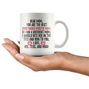 Personalized German Shorthaired Pointer Dog Riv, Tess And Hudd Mom Coffee Mug (11 oz)