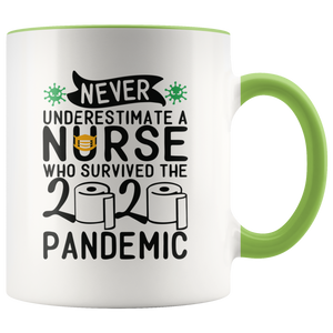 Nurse Survived 2020 Pandemic Toilet Paper Colored Coffee Mug