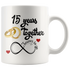 15th Wedding Anniversary Gift For Him And Her, Married For 15 Years, 15th Anniversary Mug For Husband & Wife, 15 Years Together With Her (11 oz )