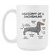 Dachshund Anatomy Mug Doxie Wiener Dog - Great Funny Gift For Daschund Owner Mug (15 oz) - Freedom Look