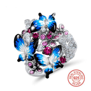 Real 925 Silver Butterfly Ring