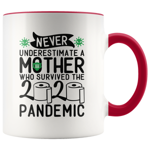 Mother Survived 2020 Pandemic Toilet Paper Colored Coffee Mug