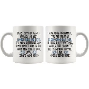 Personalized Best Bloodhound Dad Coffee Mug (11 oz)