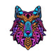 Custom Colorful Wolf Head Shape Blanket (2 sizes)
