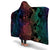 Sea Turtle Rainbow Sherpa Microfiber Fleece Hooded Blanket