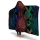 Sea Turtle Rainbow Sherpa Microfiber Fleece Hooded Blanket