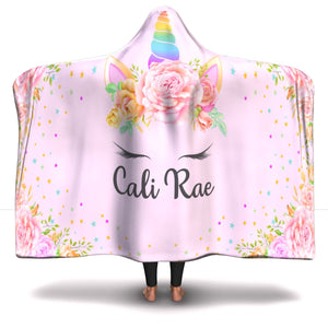 Personalized Unicorn Hooded Blanket - Cali Rae