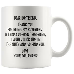 Thank You For Being My Boyfriend Coffee Mug (11 oz)