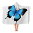 Butterfly Premium Adult Hooded Blanket