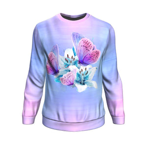 Blue & Pink Butterfly Sweatshirt - Freedom Look