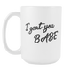 I Goat You Babe Mug - I Got You Babe Coffee Mug - Goat Pun Mug - Goat Gag Gifts - Funny Goats Gifts - Great Coffee Cup For Men And Women (15 oz) - Freedom Look