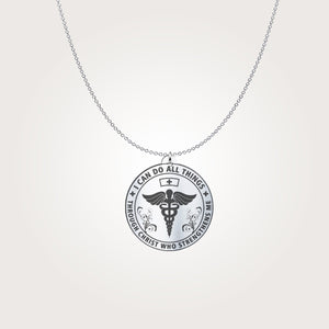 Nurse Sterling Silver Necklace Christmas, Appreciation and Birthday Gift