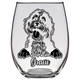 Gracie - Bernedoodle Dog Stemless Wine Glass