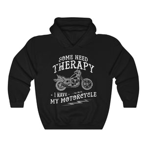 Motorcycle Is My Therapy Rider Unisex Hoodie Hooded Sweatshirt