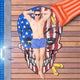 Custom Skull USA Flag Beach Towel (2 sizes)