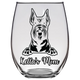 Xella's Mom - Giant Schnauzer Dog Mom Stemless Wine Glass