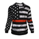 Red Line US Flag Firefighter Hoodie