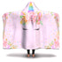Unicorn Head Pink Hooded Blanket