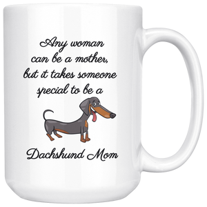Dachshund Coffee Mug Set - Mom - Matching Dachshund Wiener Mugs - World's Best Mother - Great Gift For Couple Dachshund Owners (15 oz) - Freedom Look