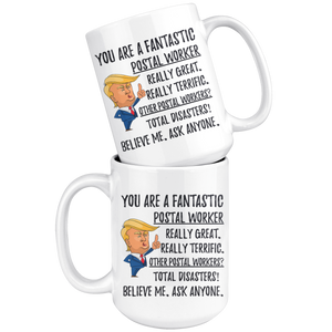 Funny Fantastic Postal Worker Coffee Mug, Trump Gifts, Best Postal Worker Birthday Gift, Postal Worker Christmas Graduation Gift