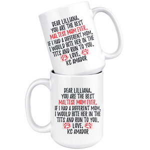 Personalized Dog KC Amador Mom Lilliana Coffee Mug (15 oz)