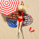 Custom Skull USA Flag Beach Towel (2 sizes)