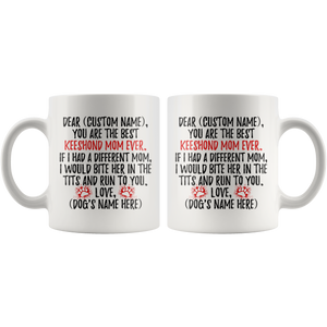 Personalized Best Keeshond Mom Ever Coffee Mug (11 oz)