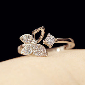 Stylish Butterfly Ring - 925 Sterling Silver