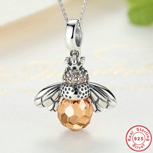Lovely Bee Ring & Pendant Necklace - Sterling Silver - Freedom Look