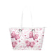 Pink Love Butterflies Leather Tote Bag - Freedom Look