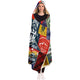 Blue & Red Camping Hooded Blanket - New