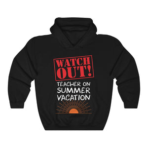 Funny Teacher On Vacation Summer Holiday Travel Hoodie Hooded Sweatshirt