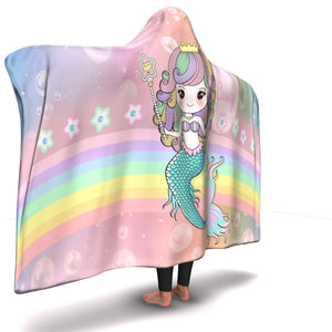 Personalized Mermaid Hooded Blanket - Casey
