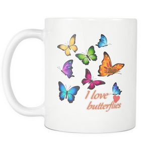 I Love Butterflies Mug - Freedom Look